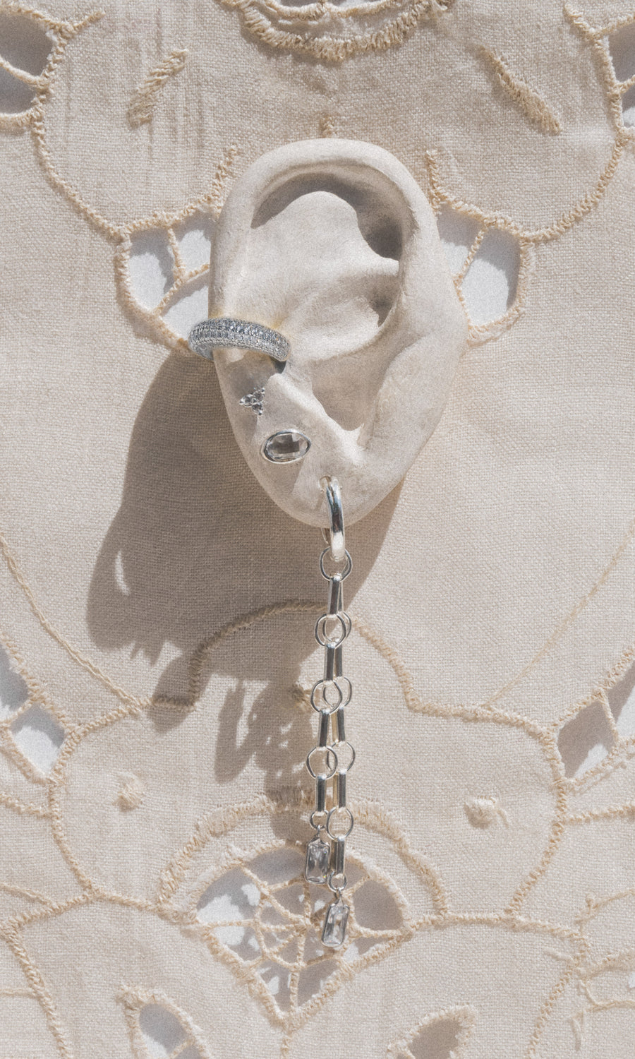 Child of Wild Jewelry Silver Layla Chain Earrings