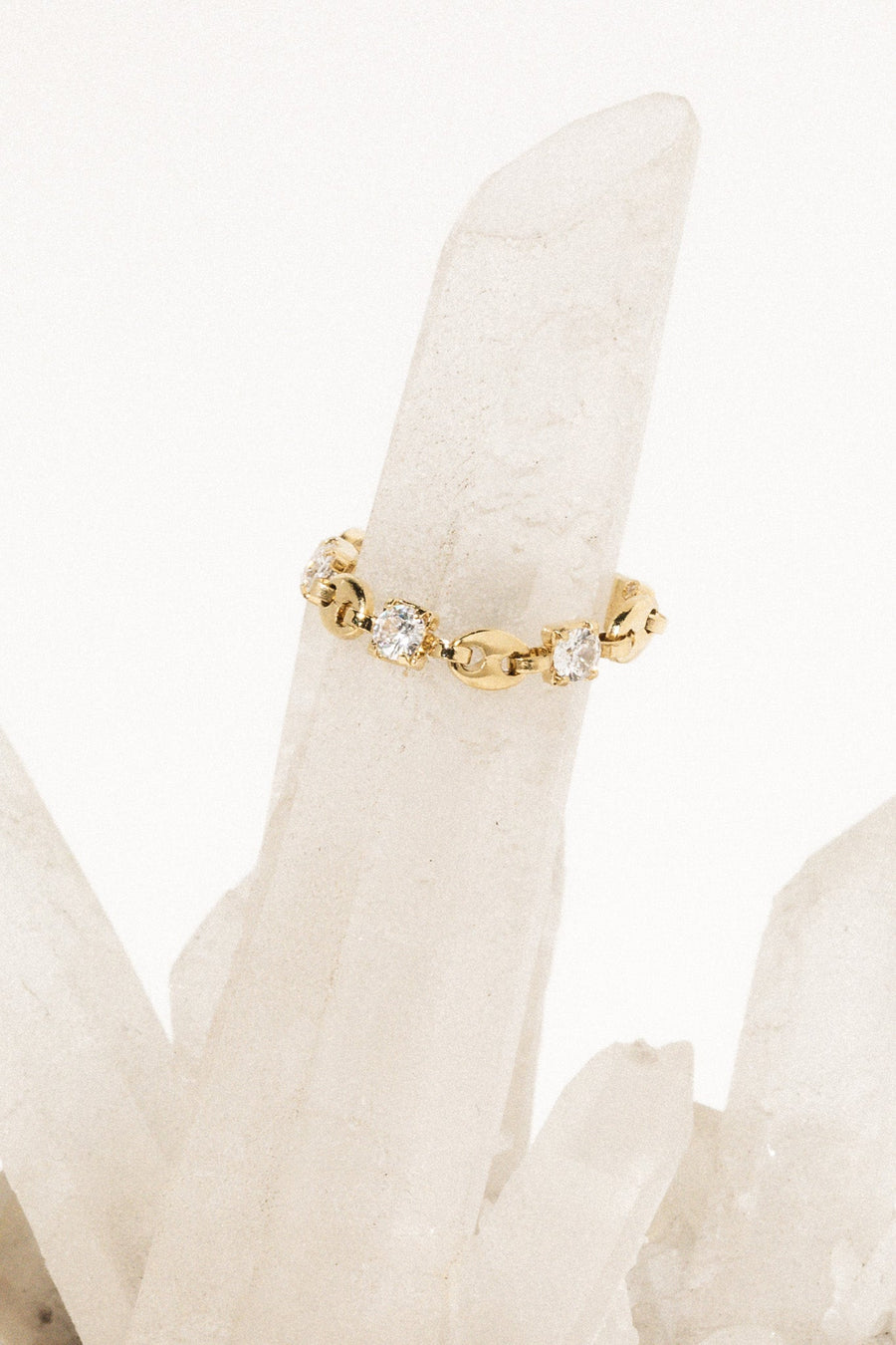 Goddess Jewelry US 6 / Gold Linked in Love Chain Ring