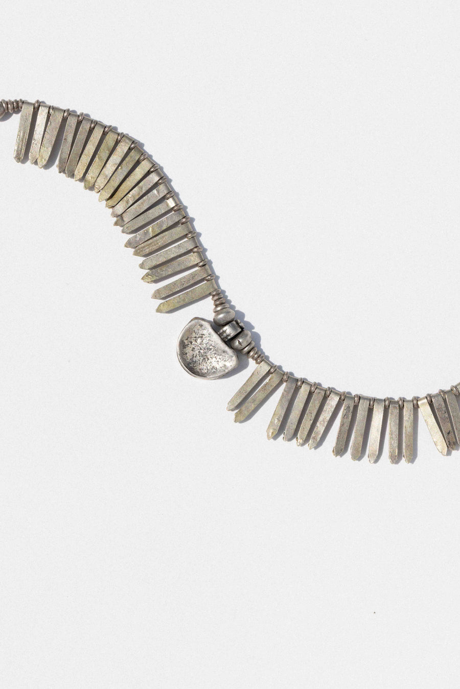 AfricanbazaarUS Jewelry 17 inches / Silver Lunar Telsum Antique Ethiopian Necklace