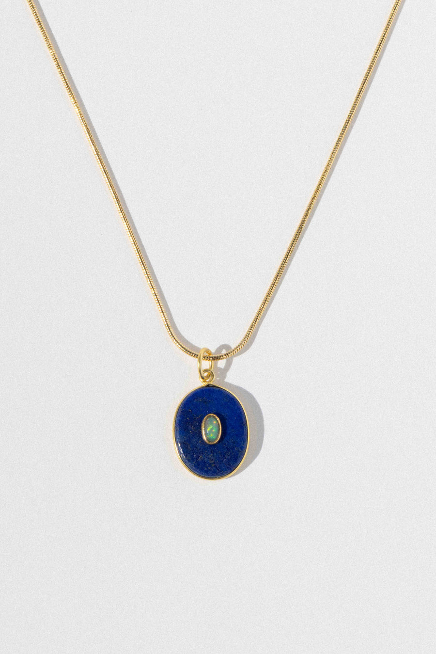 Donna Italiana Jewelry Gold / 18 Inches Lunaris Lapis + Opal Necklace