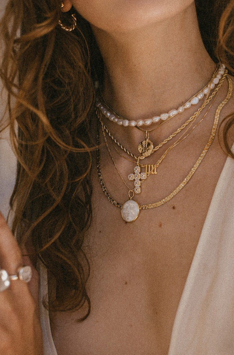 Dona Italia Jewelry Gold / 18 Inches Mahina Figaro Necklace