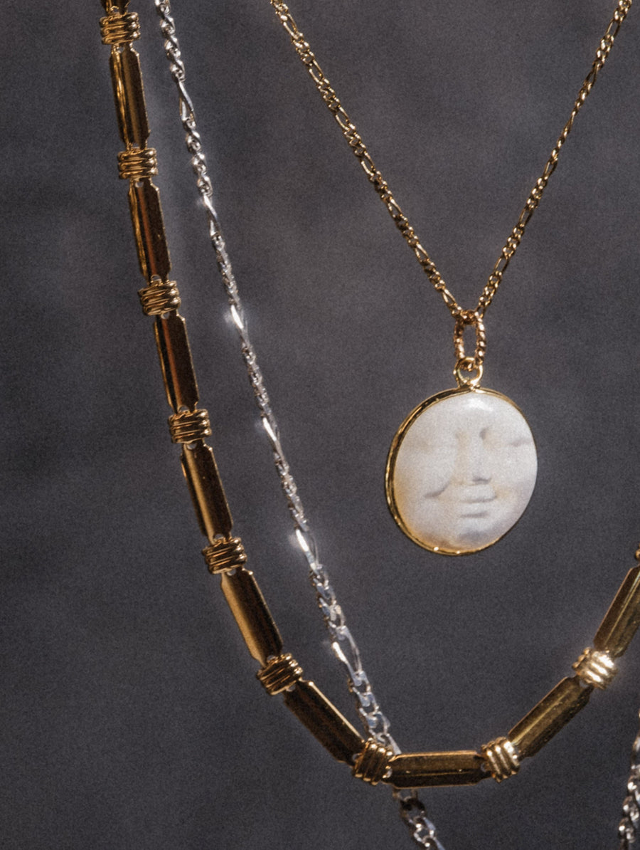 Dona Italia Jewelry Gold / 18 Inches Mahina Moon Necklace
