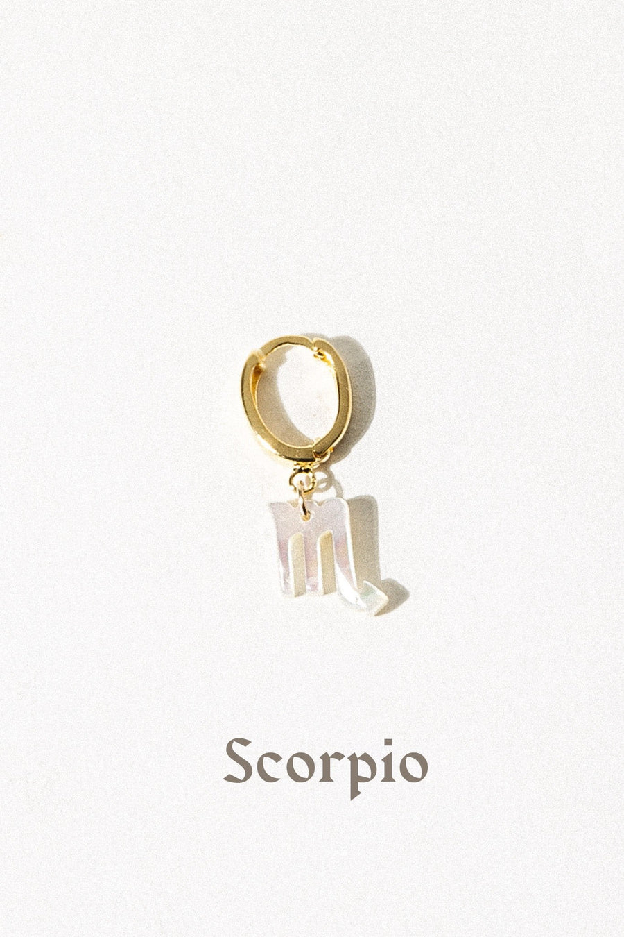 Dona Italia Jewelry Scorpio / Gold / Mother of Pearl Mother of Pearl Zodiac Earring