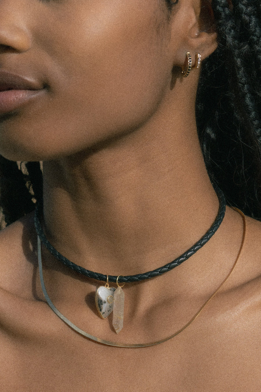 Child of Wild Jewelry Gold Noiré CZ Huggies