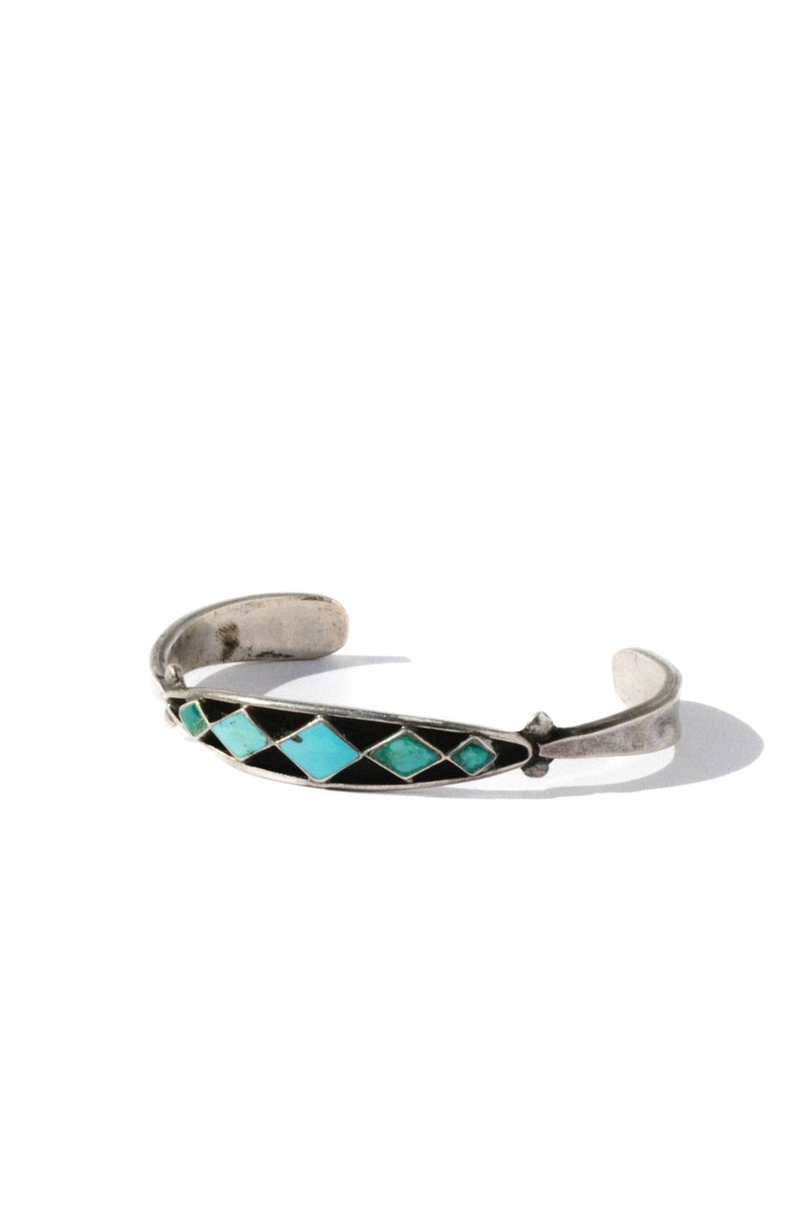 Ayman Jewelry Silver / Turquoise Novali Diamond Turquoise Cuff