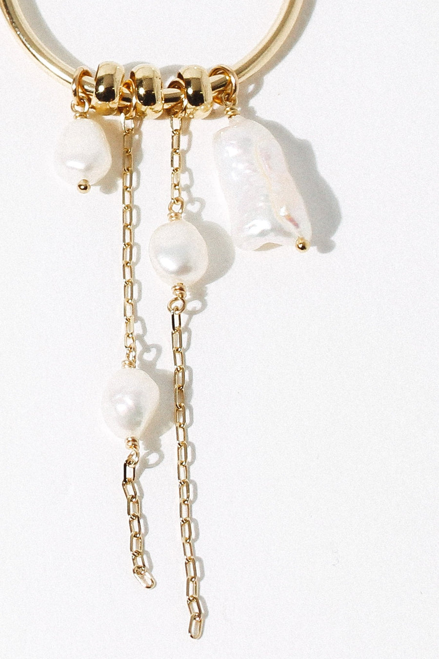 CGM Jewelry Gold Nymph Pearl Earrings