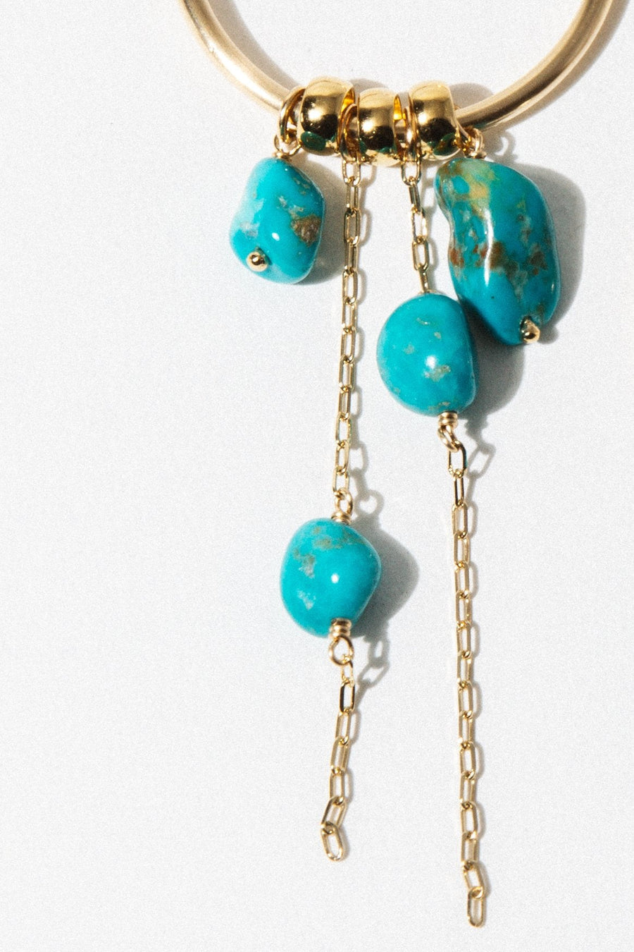CGM Jewelry Gold Nymph Turquoise Earrings