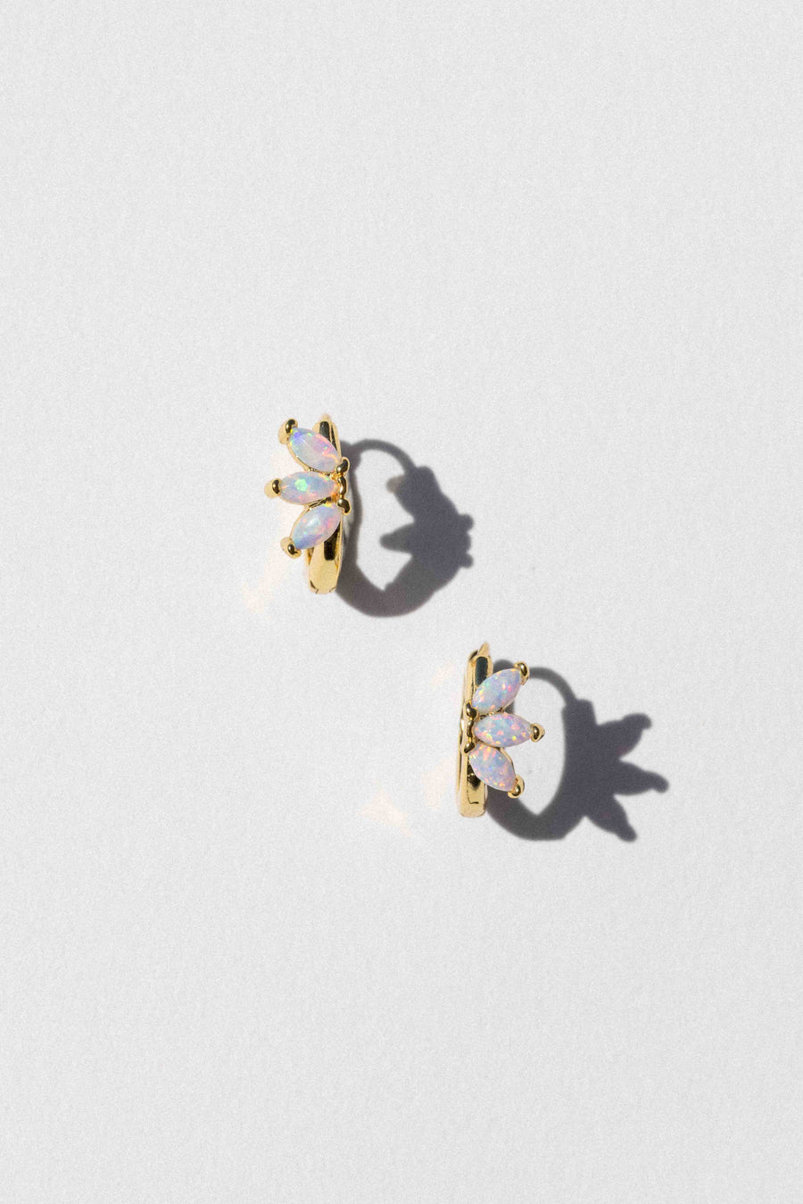 Child of Wild Jewelry Gold Opal Arc Earrings