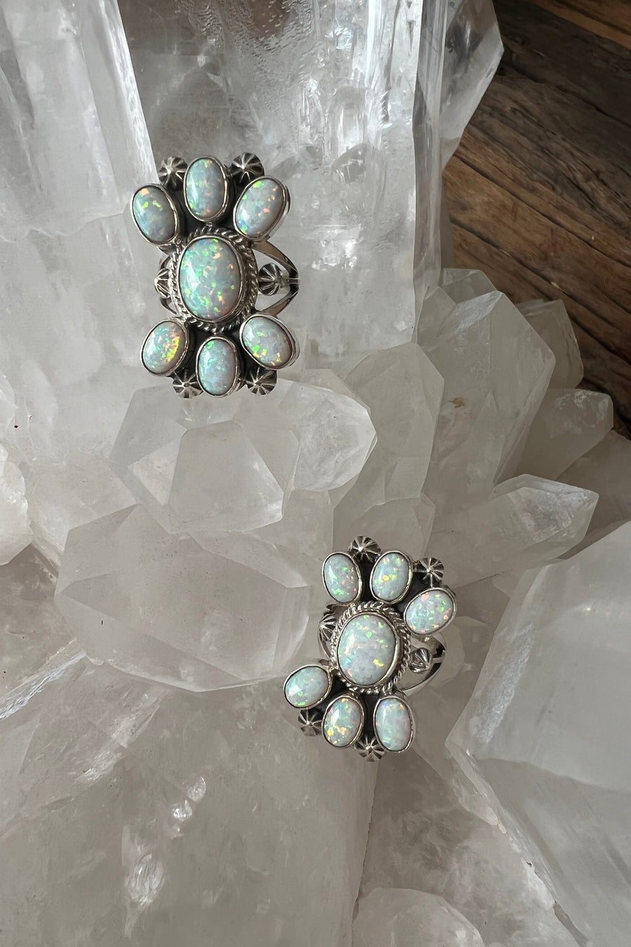 Al Zuni Jewelry Opal Bloom Native American Zuni Ring