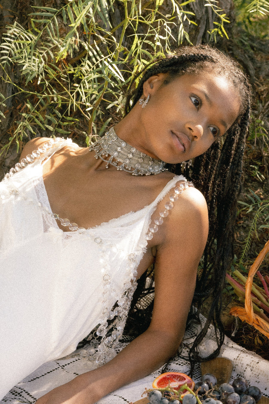 Child of Wild Jewelry Silver / 10 Inches Parvati Goddess Choker