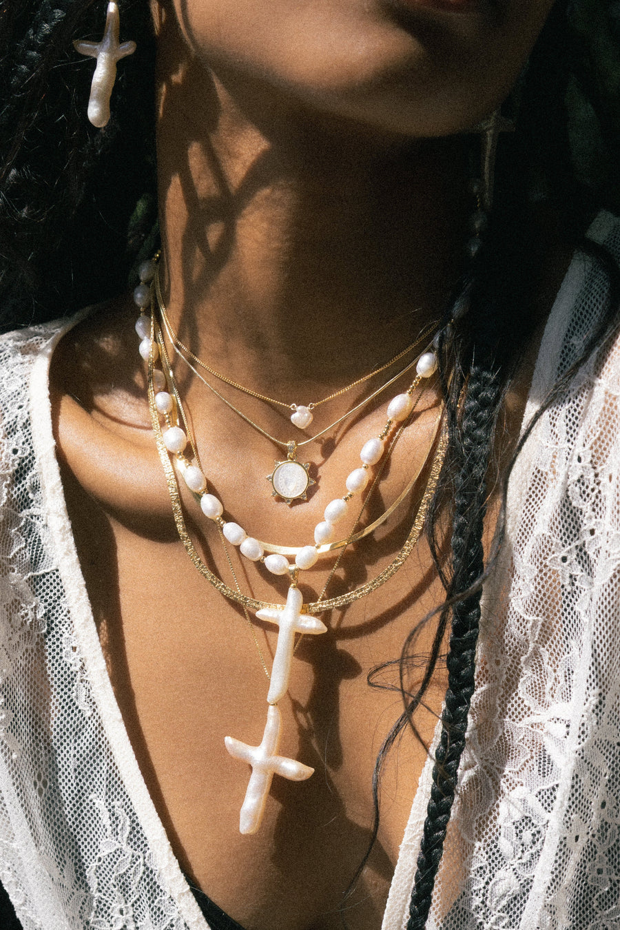 Gempacked Jewelry Gold / 16 Inches Pearl Drop Necklace