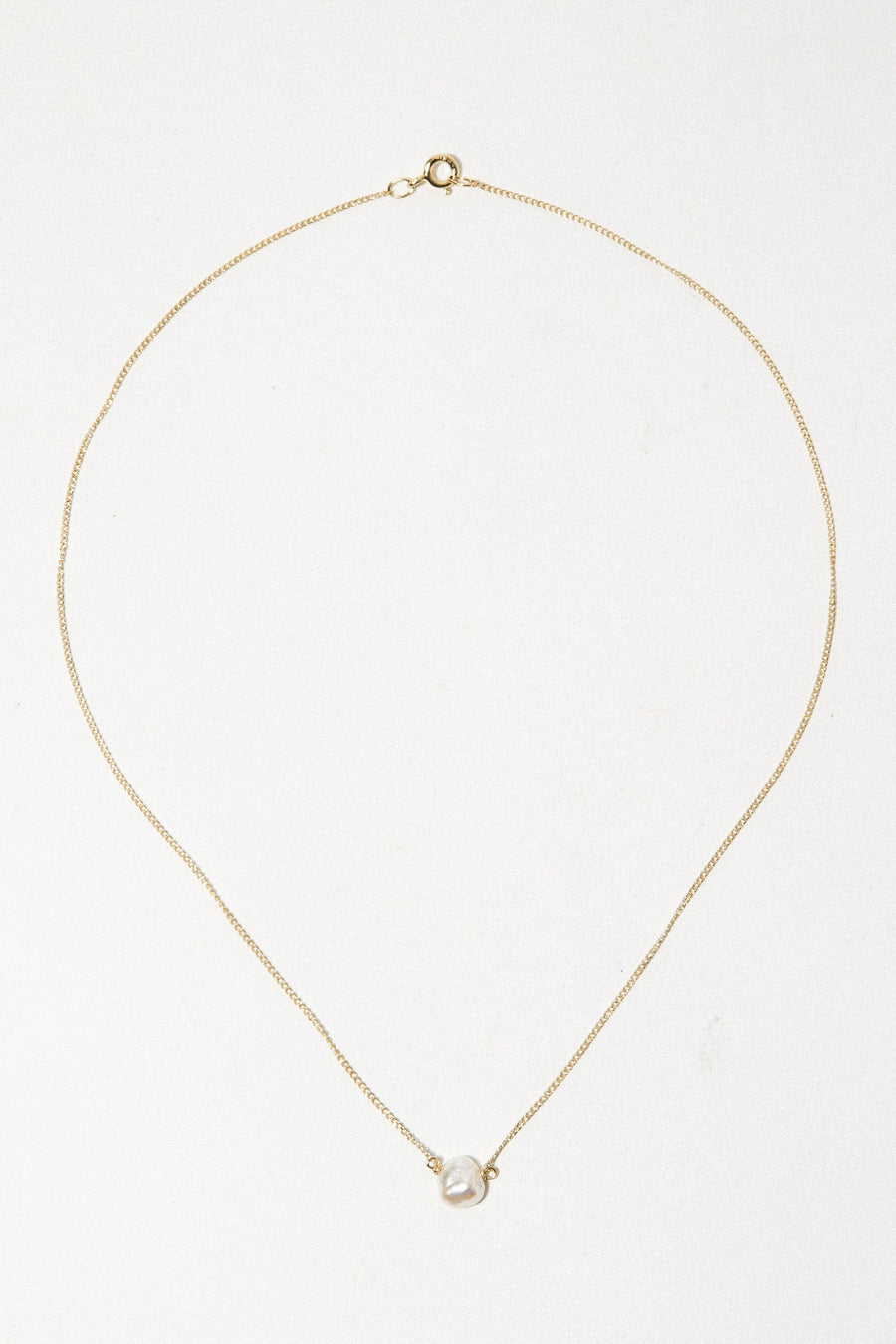 CGM Jewelry Gold / 16 Inches Pearl Drop Necklace