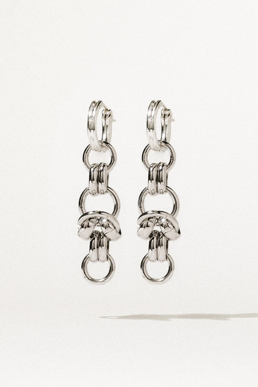Goddess Jewelry Silver Pinto Chain Earrings