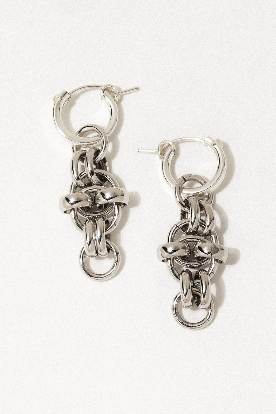 Goddess Jewelry Silver Pinto Chain Earrings