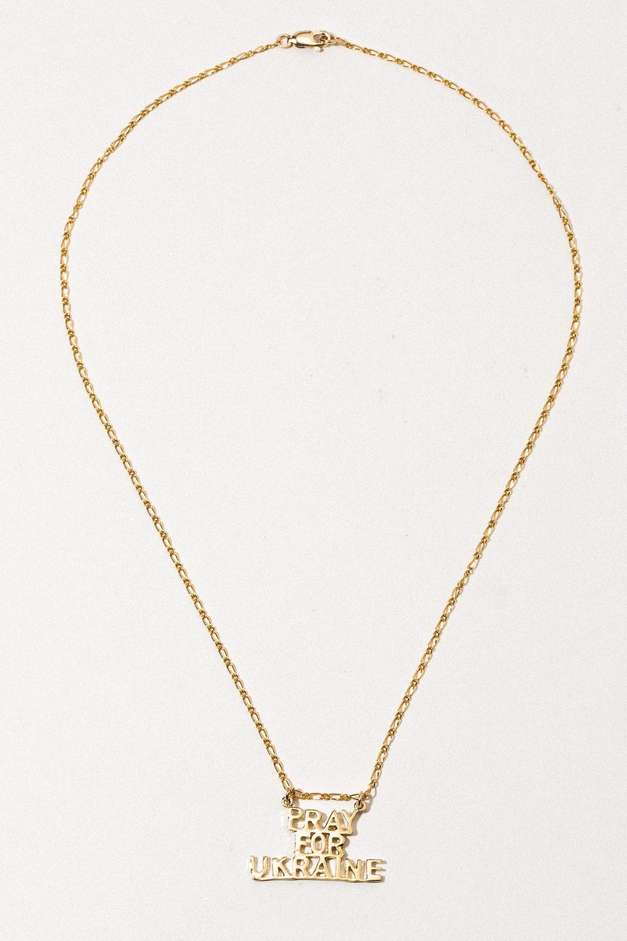 CGM Jewelry Gold / 18 Inches / FINAL SALE Pray For Ukraine Necklace
