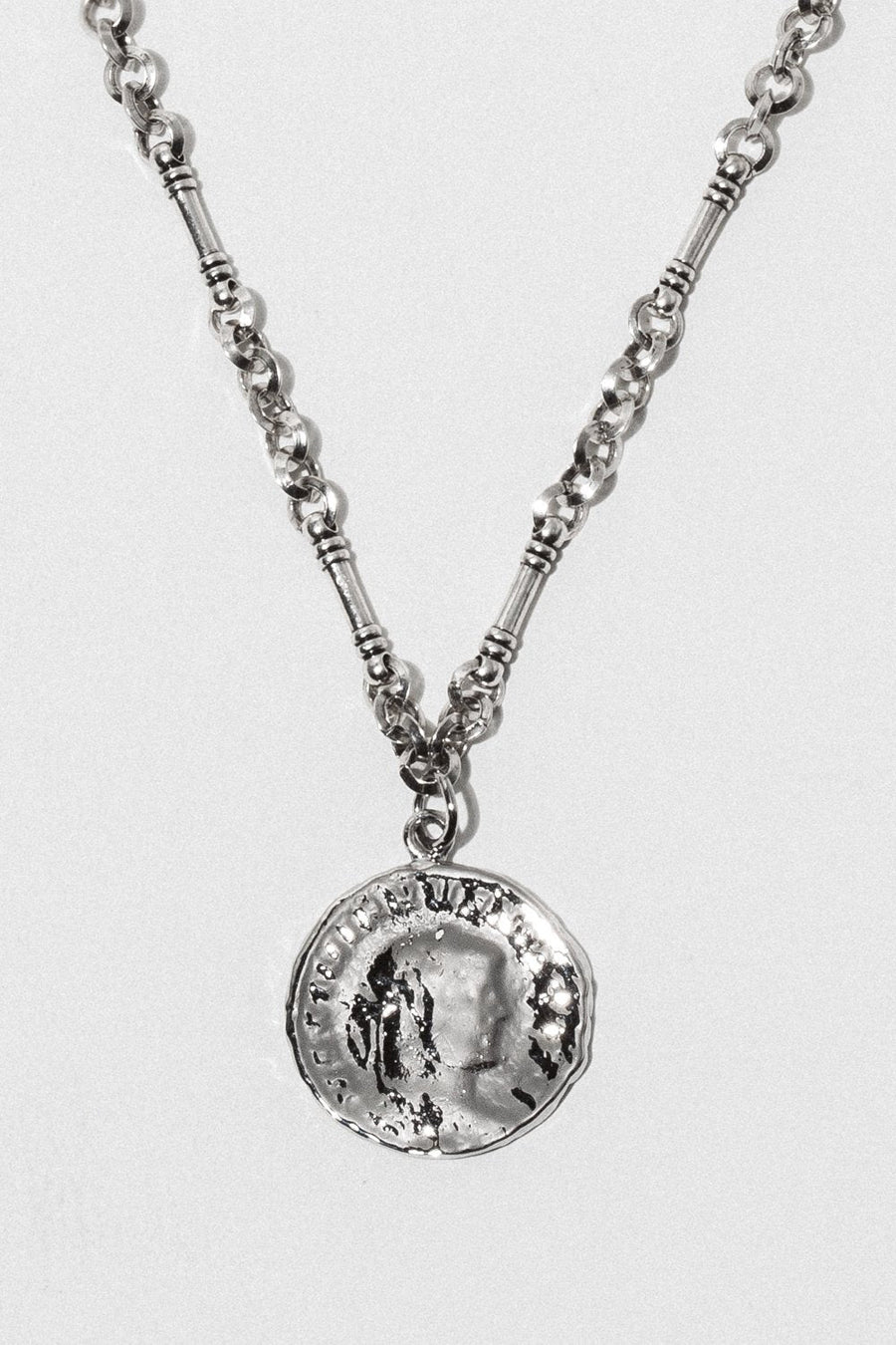Goddess Jewelry Silver / 20 Inches Roma Coin Necklace