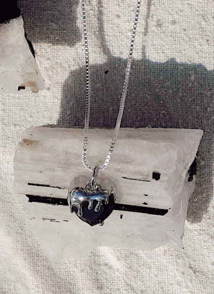Child of Wild Jewelry Silver / Black / 16 inches SALTVAULT x Child of Wild Molten Heart Necklace