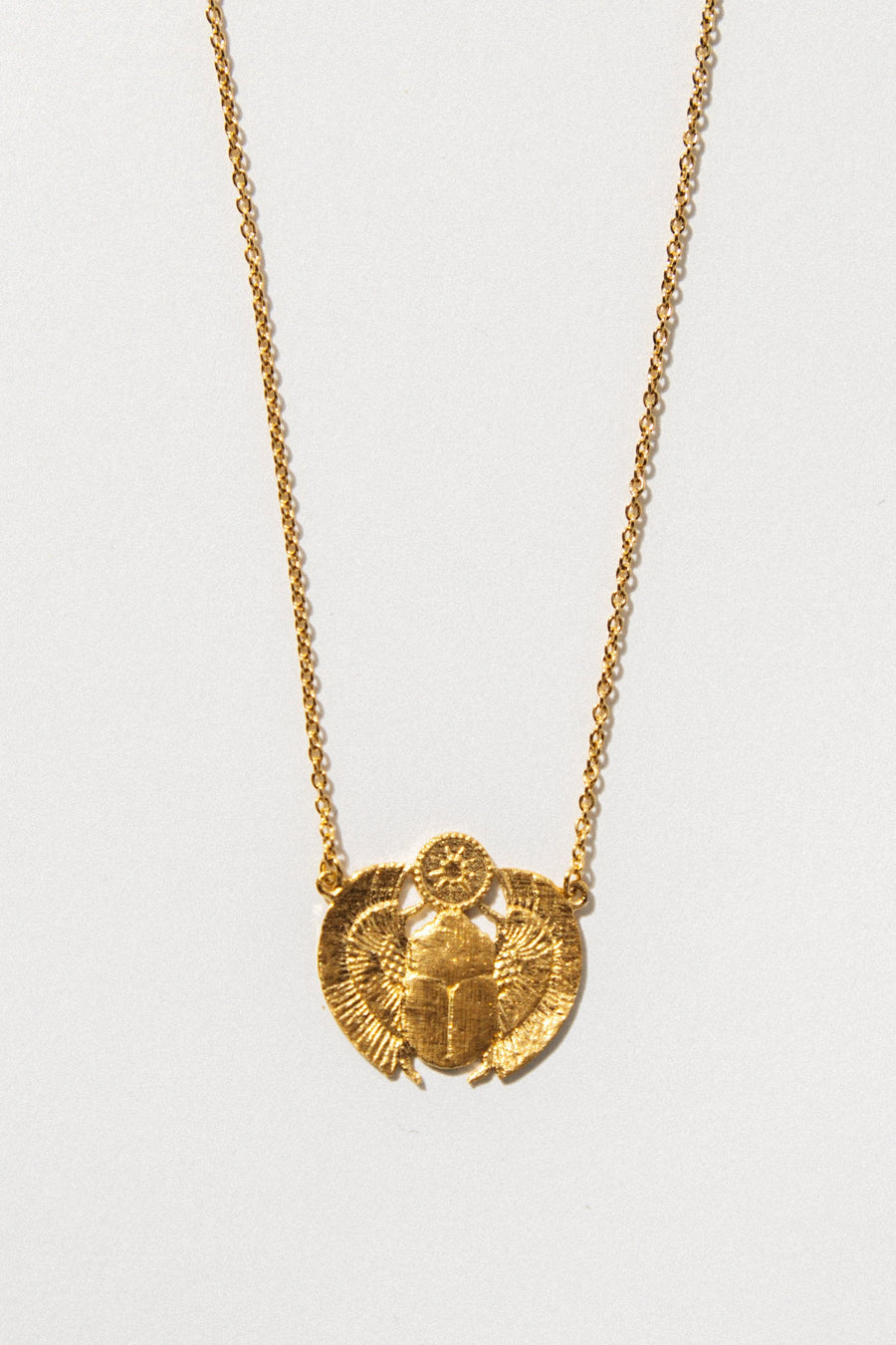 Temple of the Sun Jewelry Gold Scarab Necklace