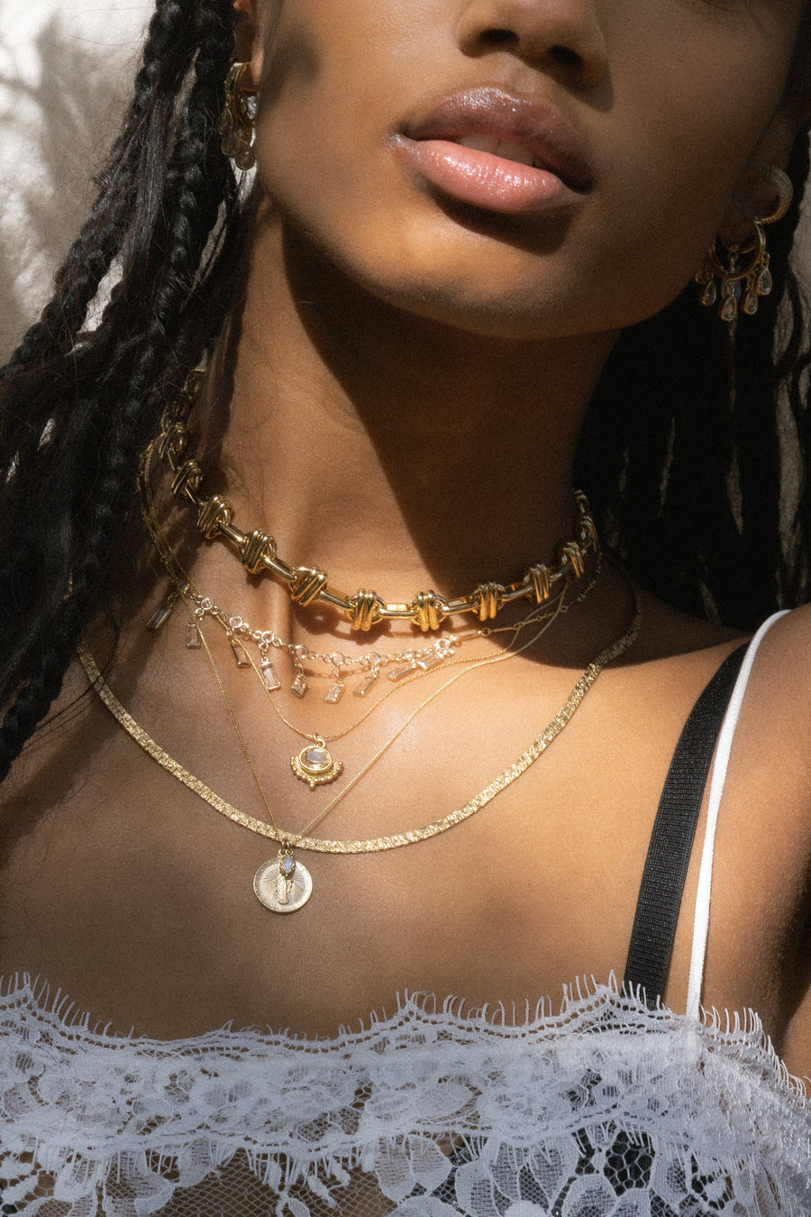 Child of Wild Jewelry Gold / 12 Inches Serket Goddess Choker