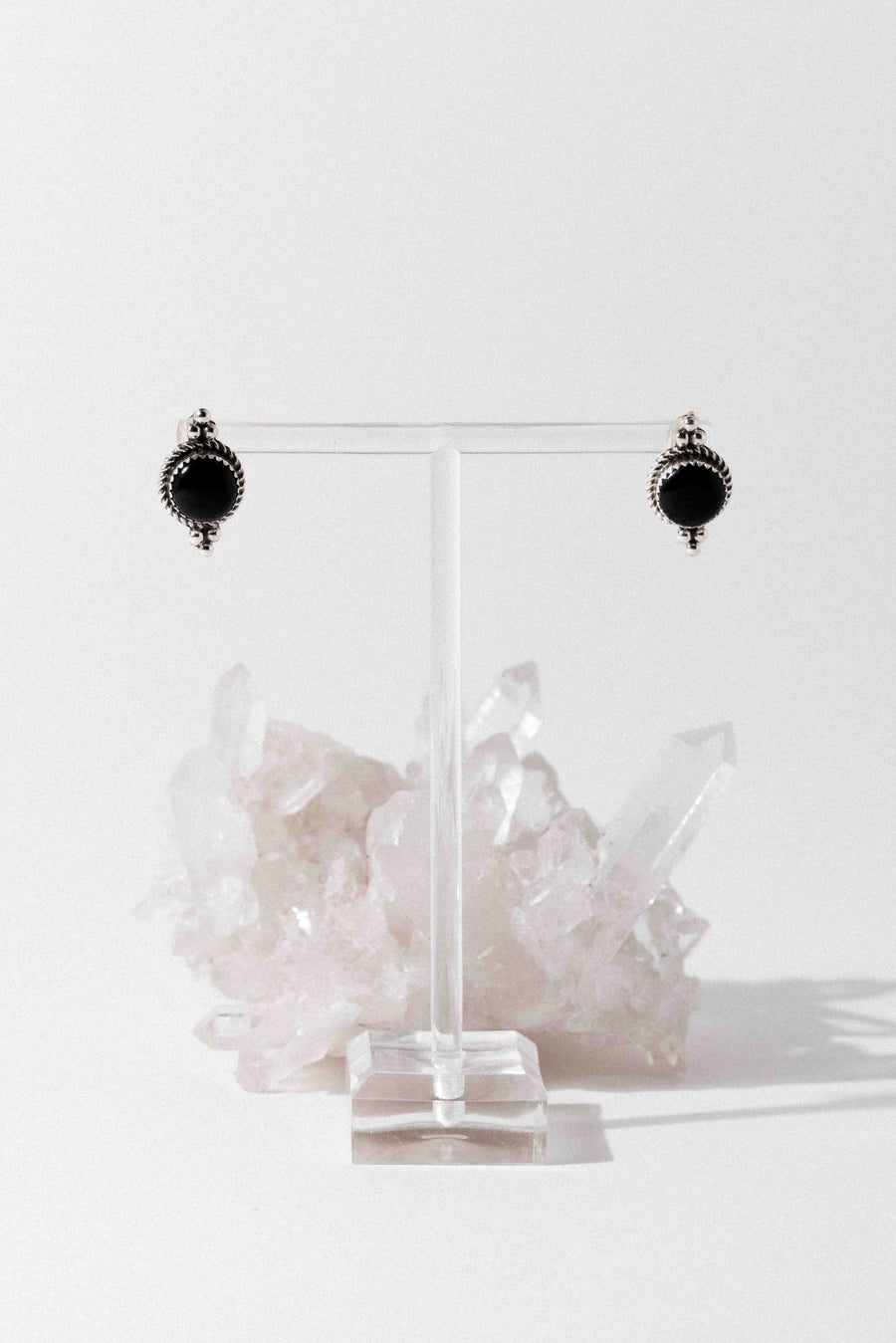 Sunwest Jewelry Silver Shadow Mesa Onyx Studs