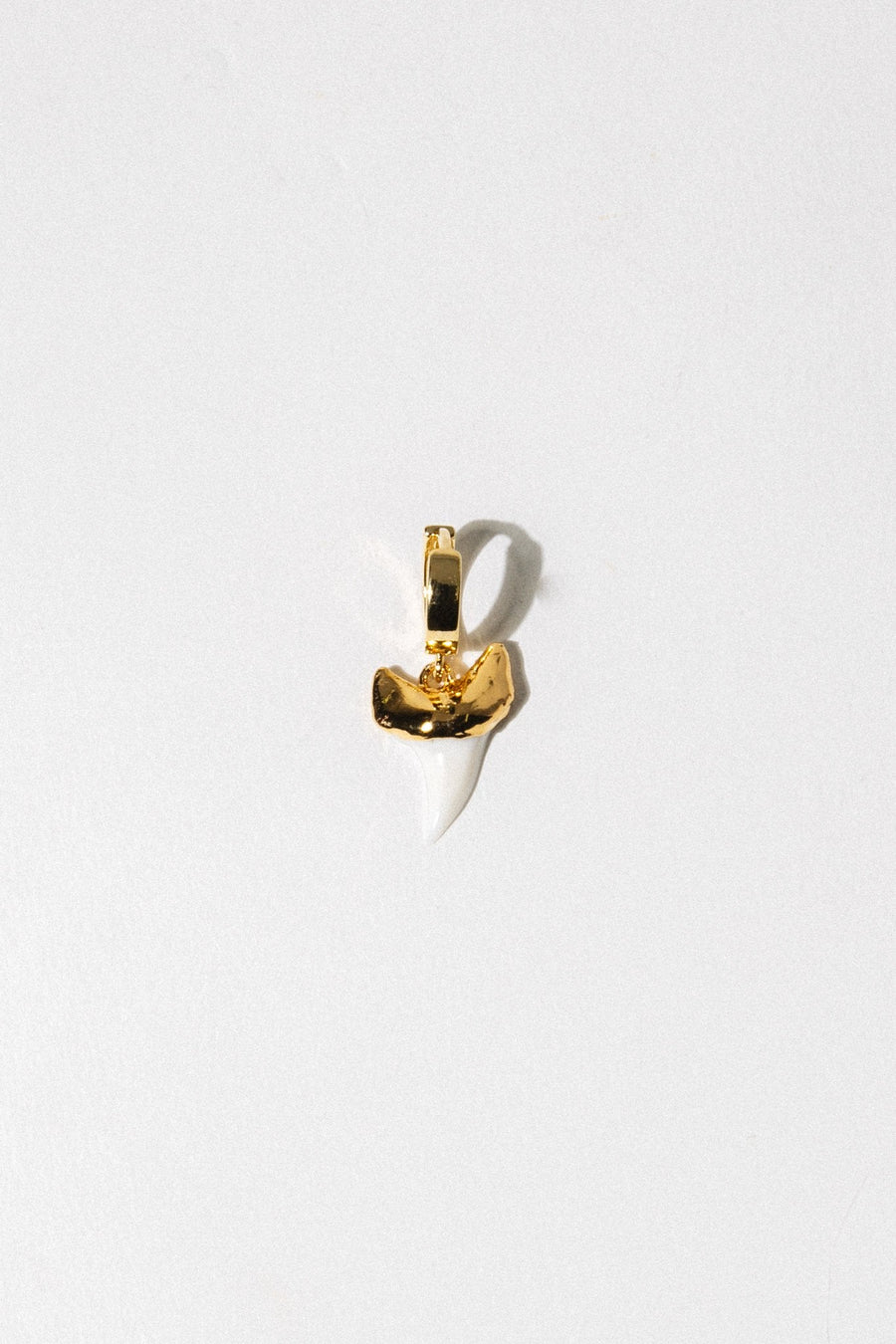 Dona Italia Jewelry Gold / Single Shark Tooth Gold Earring