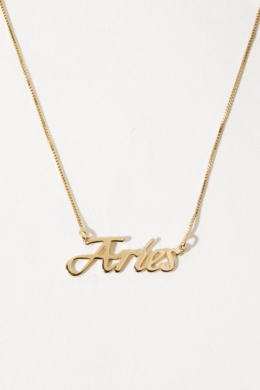 The Goth Booth Jewelry Aries / Gold / 16 inches Signature Zodiac Necklace