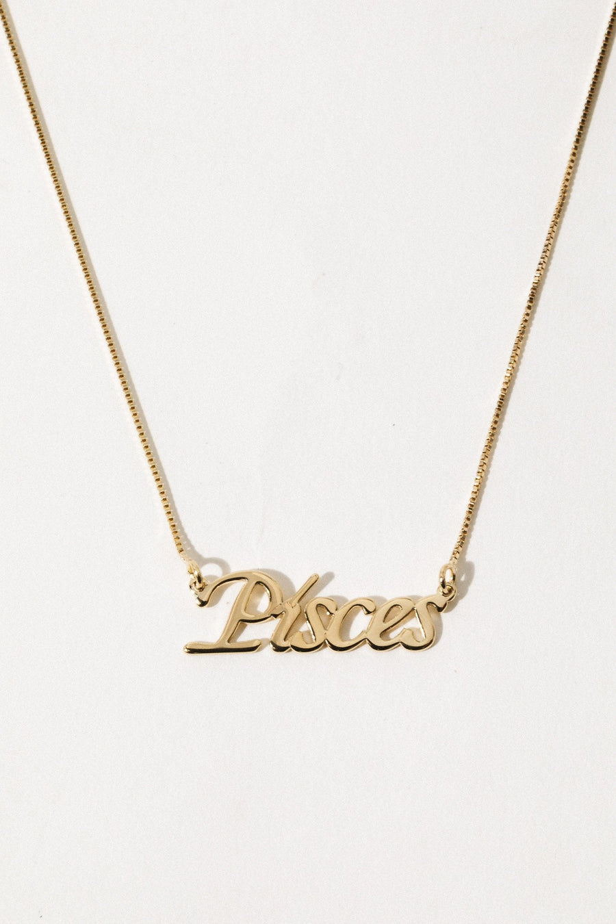 The Goth Booth Jewelry Pisces / Gold / 16 inches Signature Zodiac Necklace