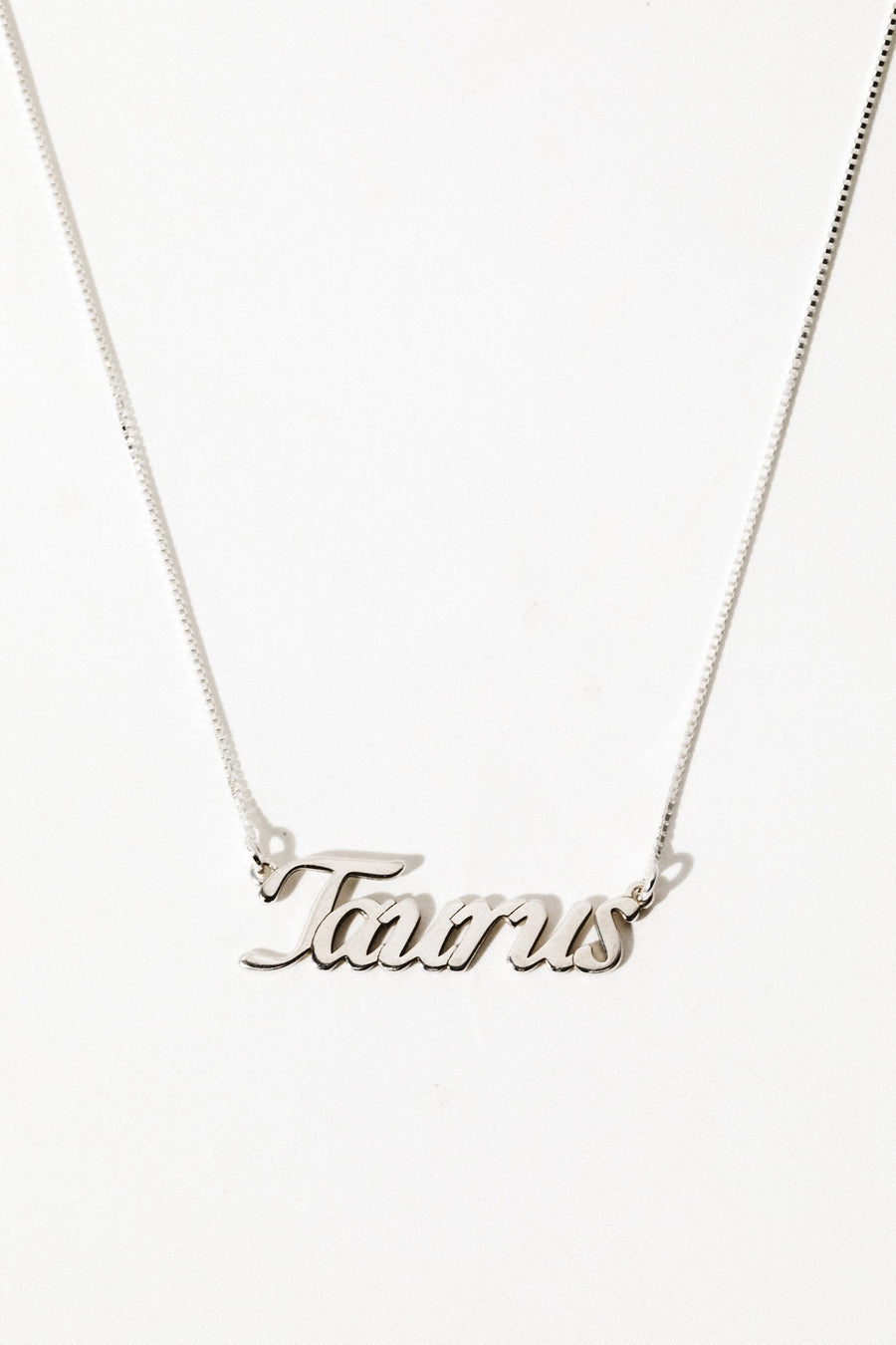 The Goth Booth Jewelry Taurus / Silver / 16 inches Signature Zodiac Necklace