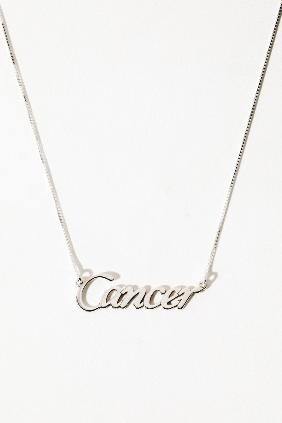 The Goth Booth Jewelry Cancer / Silver / 16 inches Signature Zodiac Necklace