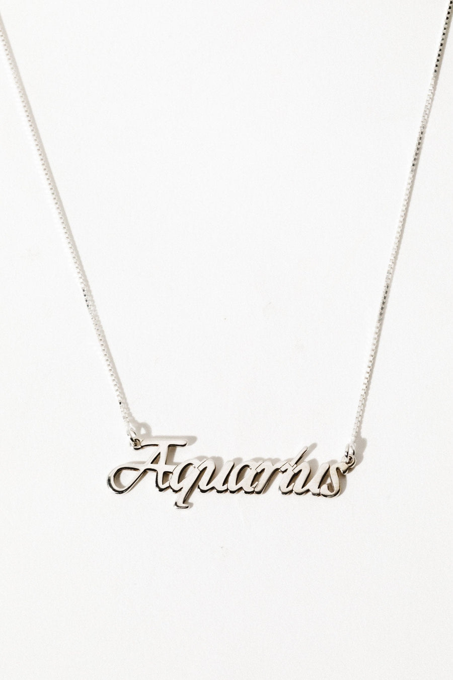 The Goth Booth Jewelry Aquarius / Silver / 16 inches Signature Zodiac Necklace