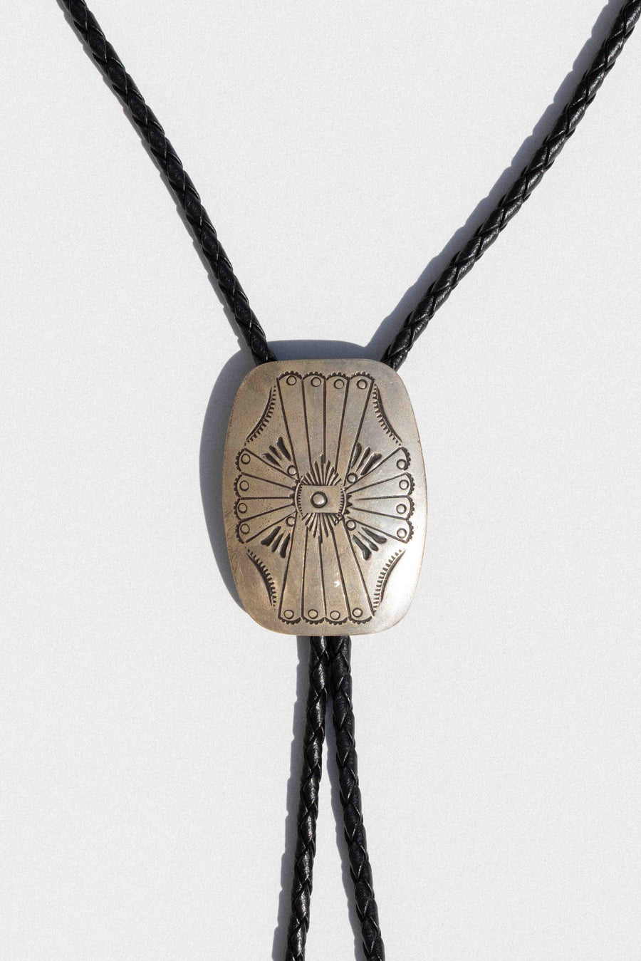 Indian Touch of Gallup Jewelry Silver Silver Blossom Bolo Tie