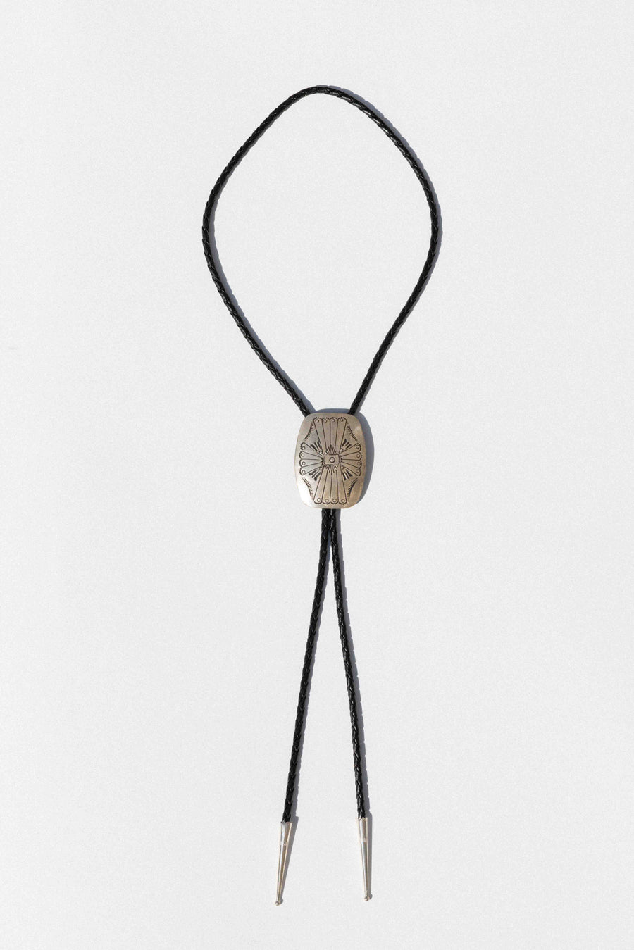 Indian Touch of Gallup Jewelry Silver Silver Blossom Bolo Tie