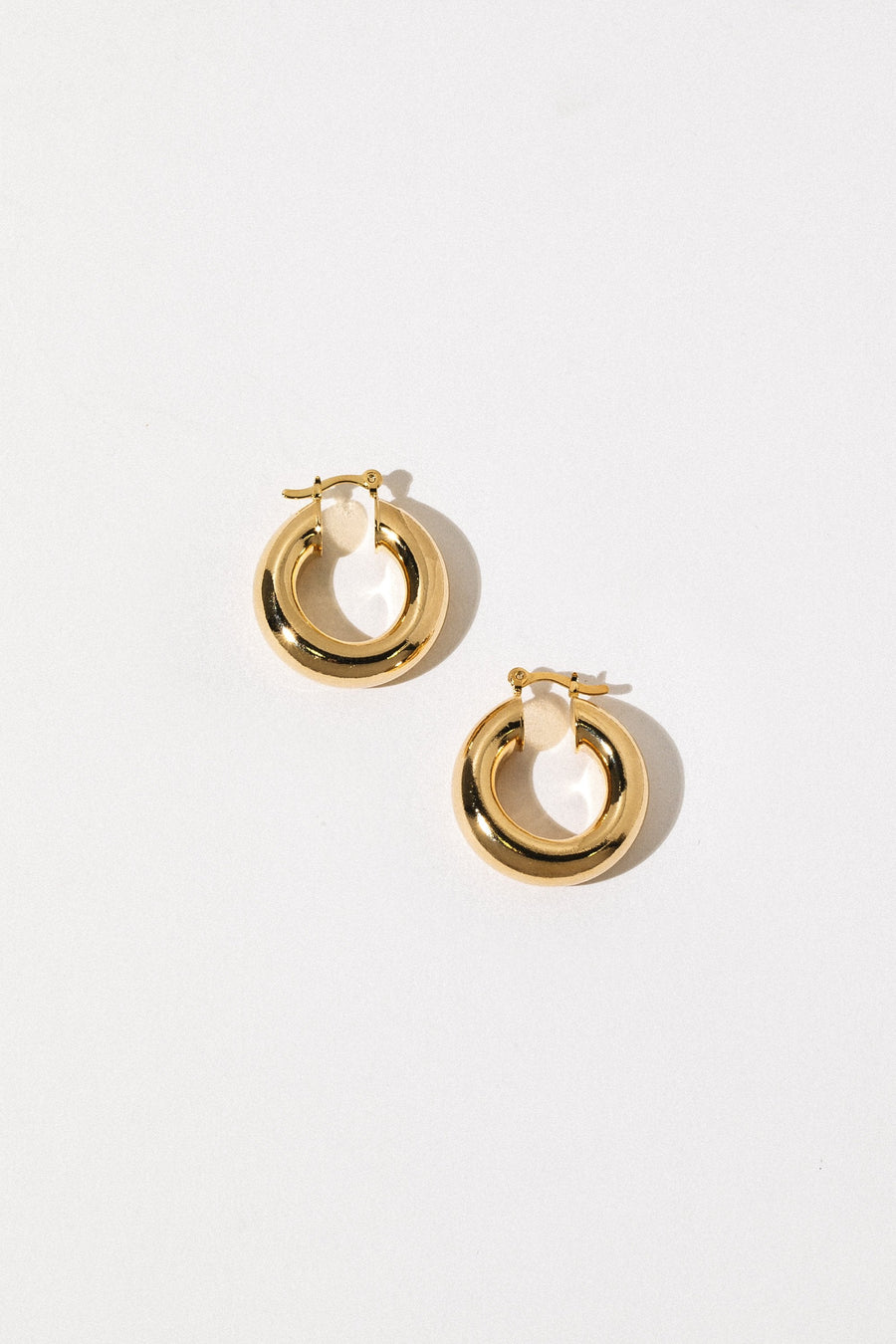Dona Italia Jewelry Gold / SMALL Small Aubree Tube Hoops
