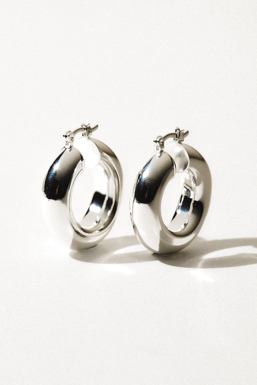 Dona Italia Jewelry Silver / SMALL Small Aubree Tube Hoops.:.Silver