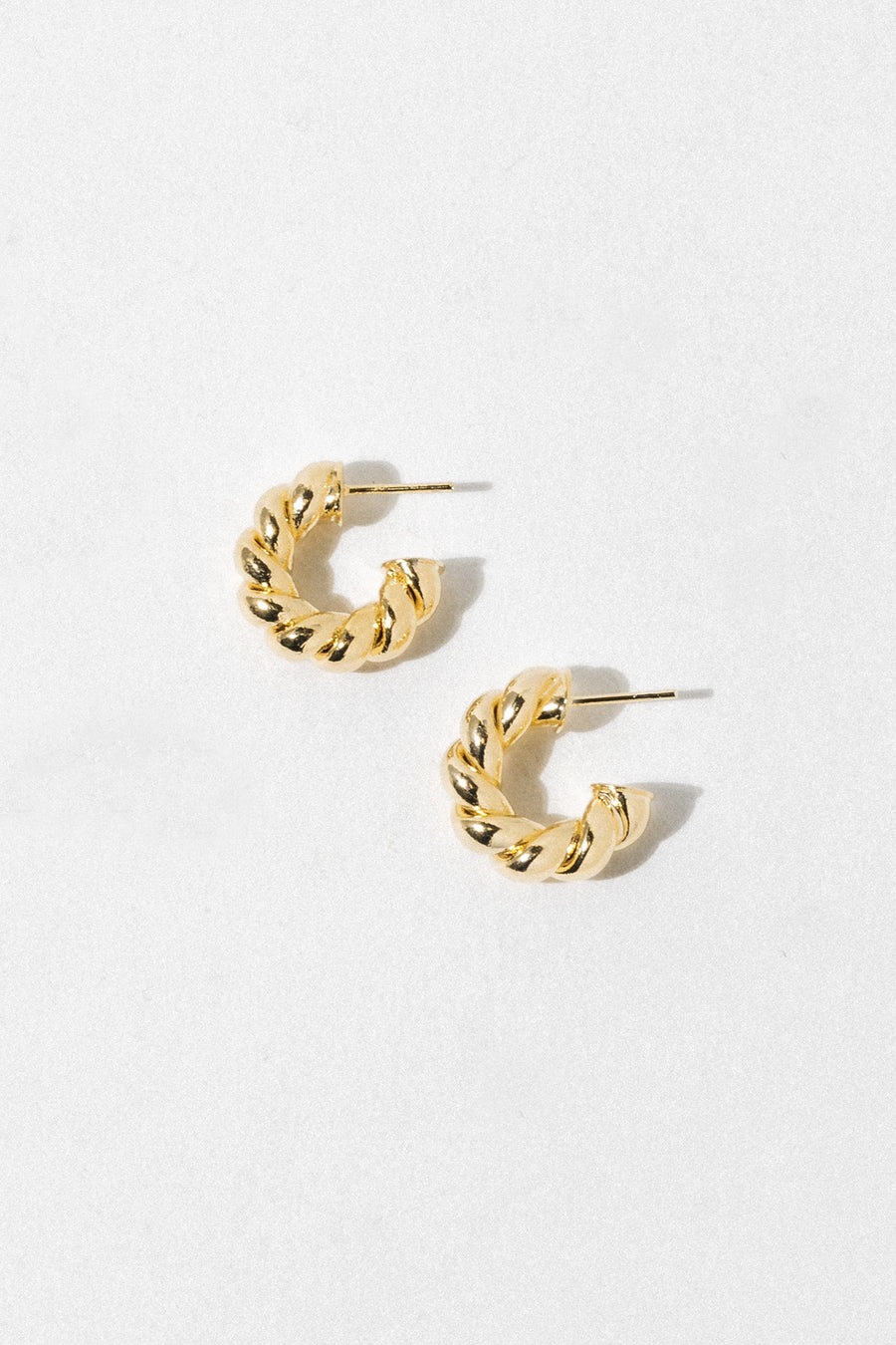 Dona Italia Jewelry Gold / Small Twisted Sister Hoops