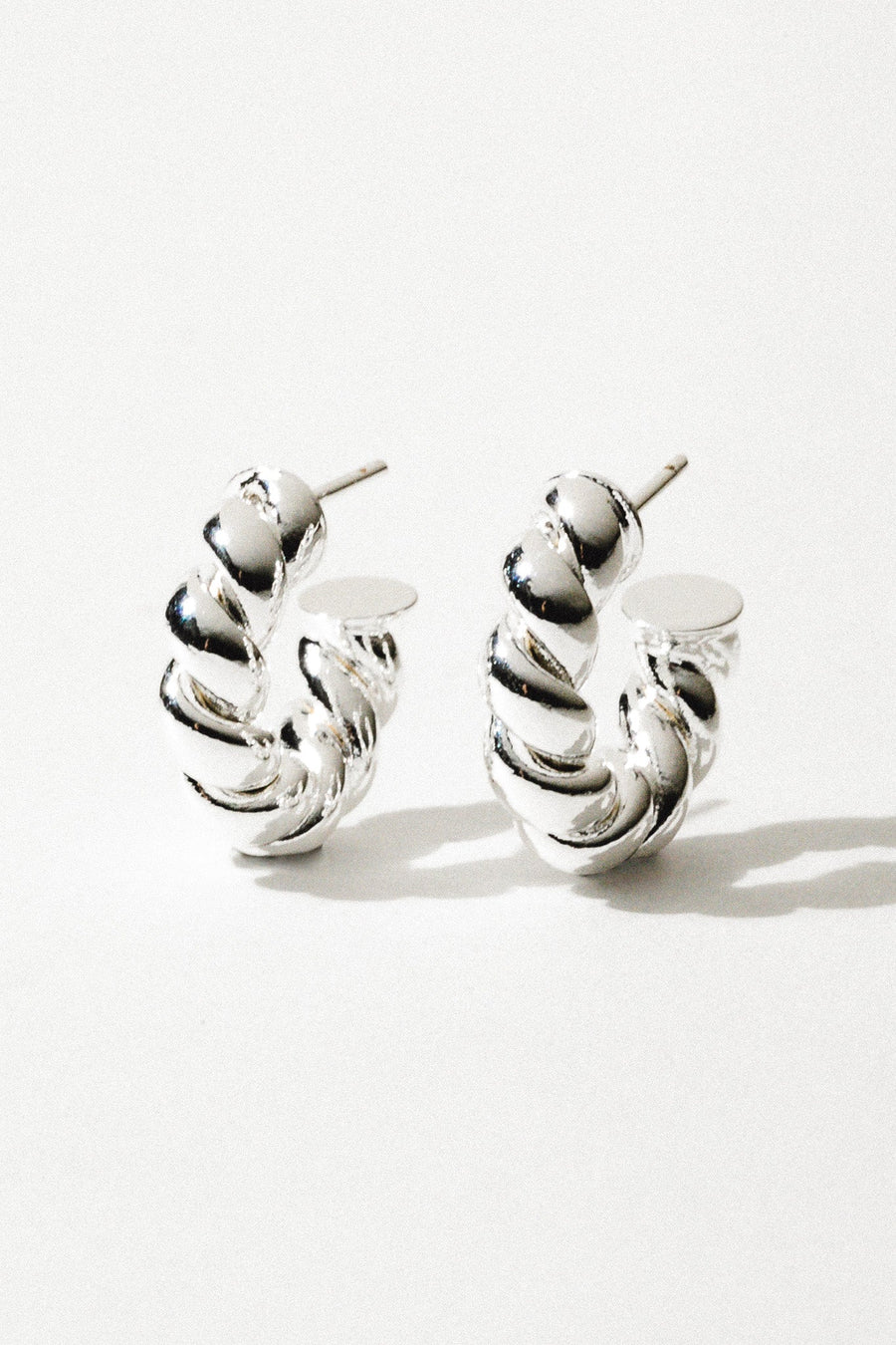 Dona Italia Jewelry Silver / Small Twisted Sister Earrings.:.Silver