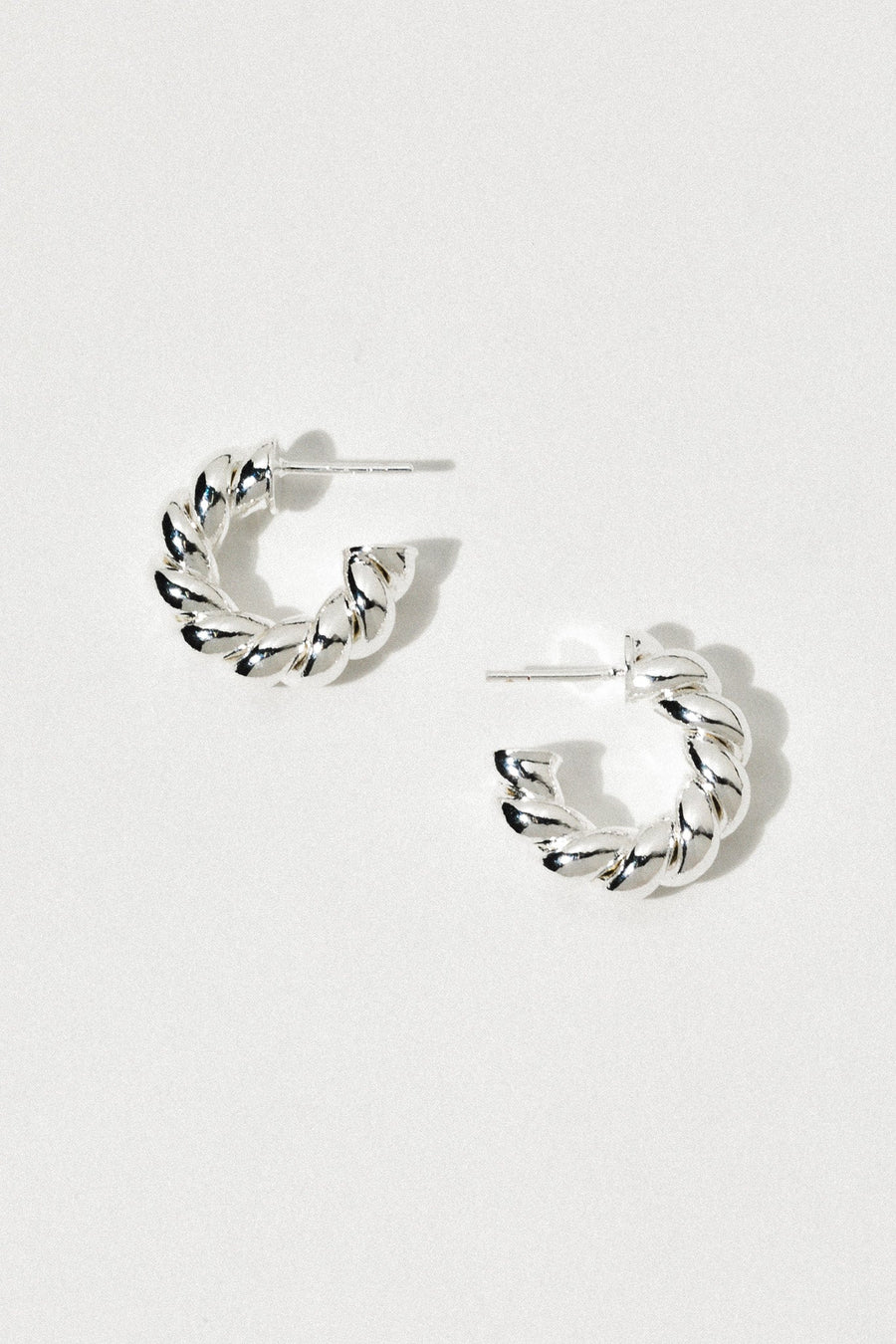 Dona Italia Jewelry Twisted Sister Earrings.:.Silver