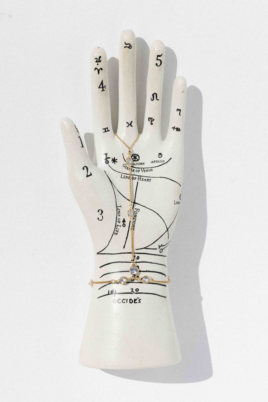 Goddess Jewelry Gold / 7 Inches Solaire CZ Hand Chain