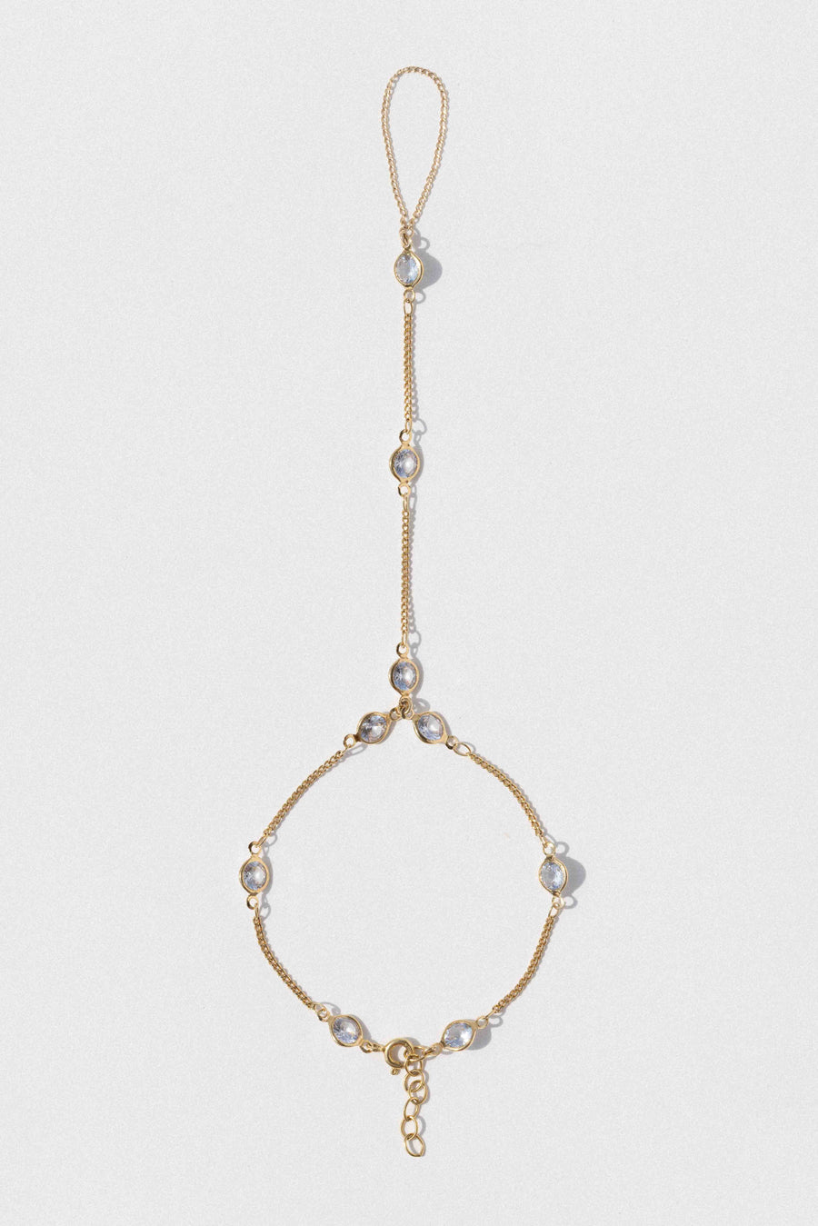 Goddess Jewelry Gold / 7 Inches Solaire CZ Hand Chain