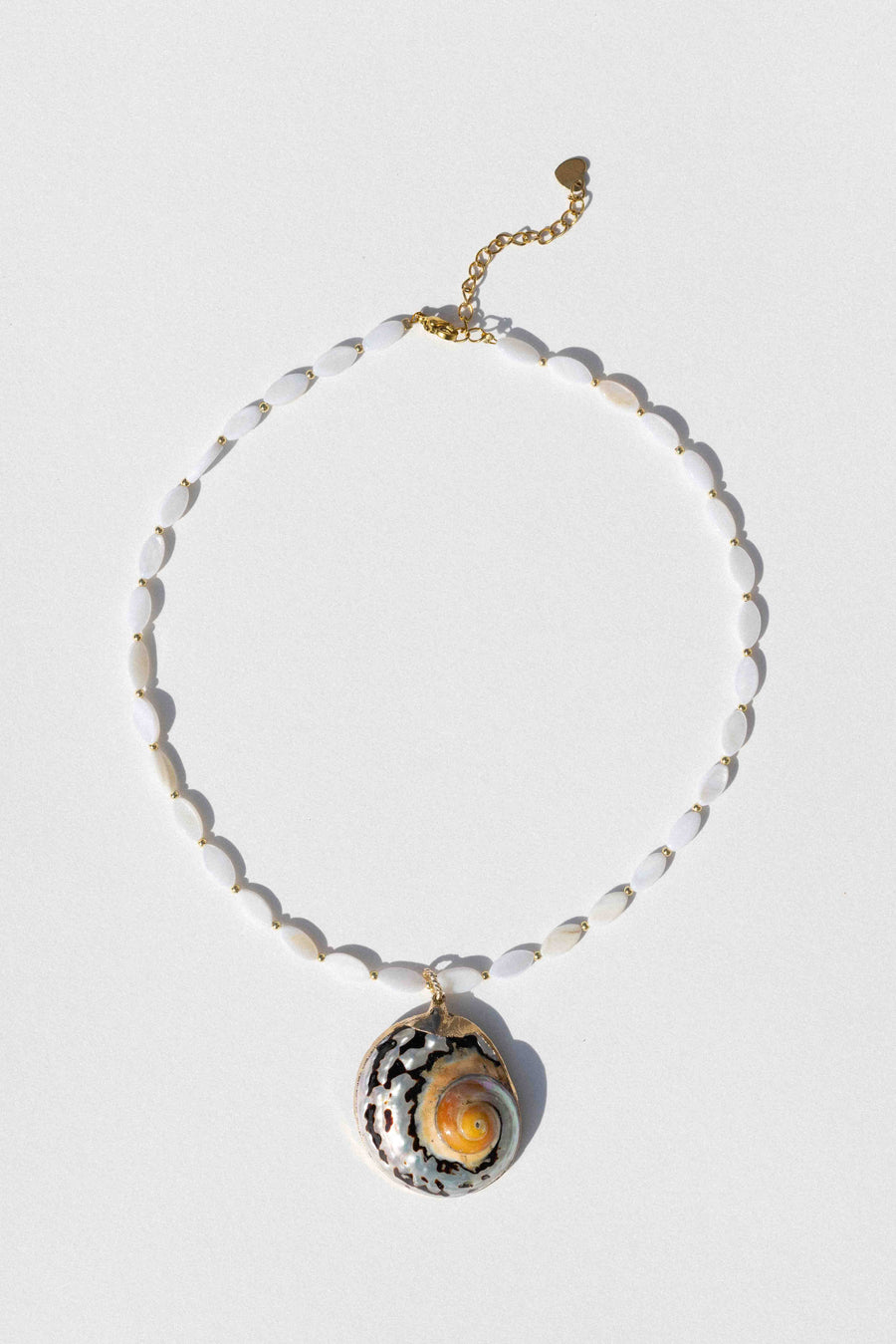 DLUXCA Jewelry Gold / 16 inches Solea Turbo Shell Necklace