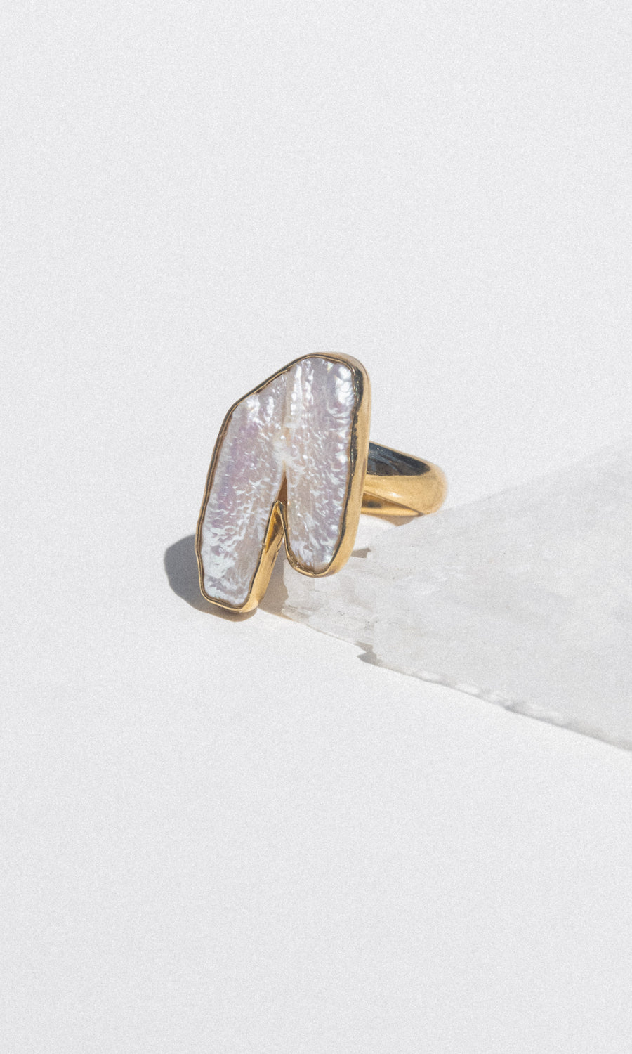 Charles Albert Inc Jewelry Gold / Open Stillwater Biwa Pearl Ring