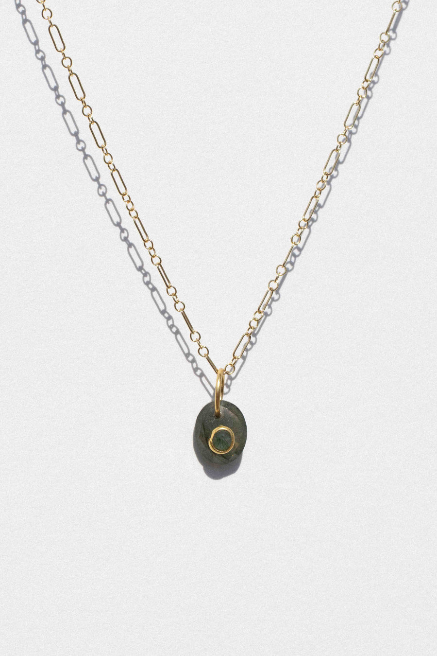 CGM Jewelry Stonelight Labradorite + Moss Agate Necklace