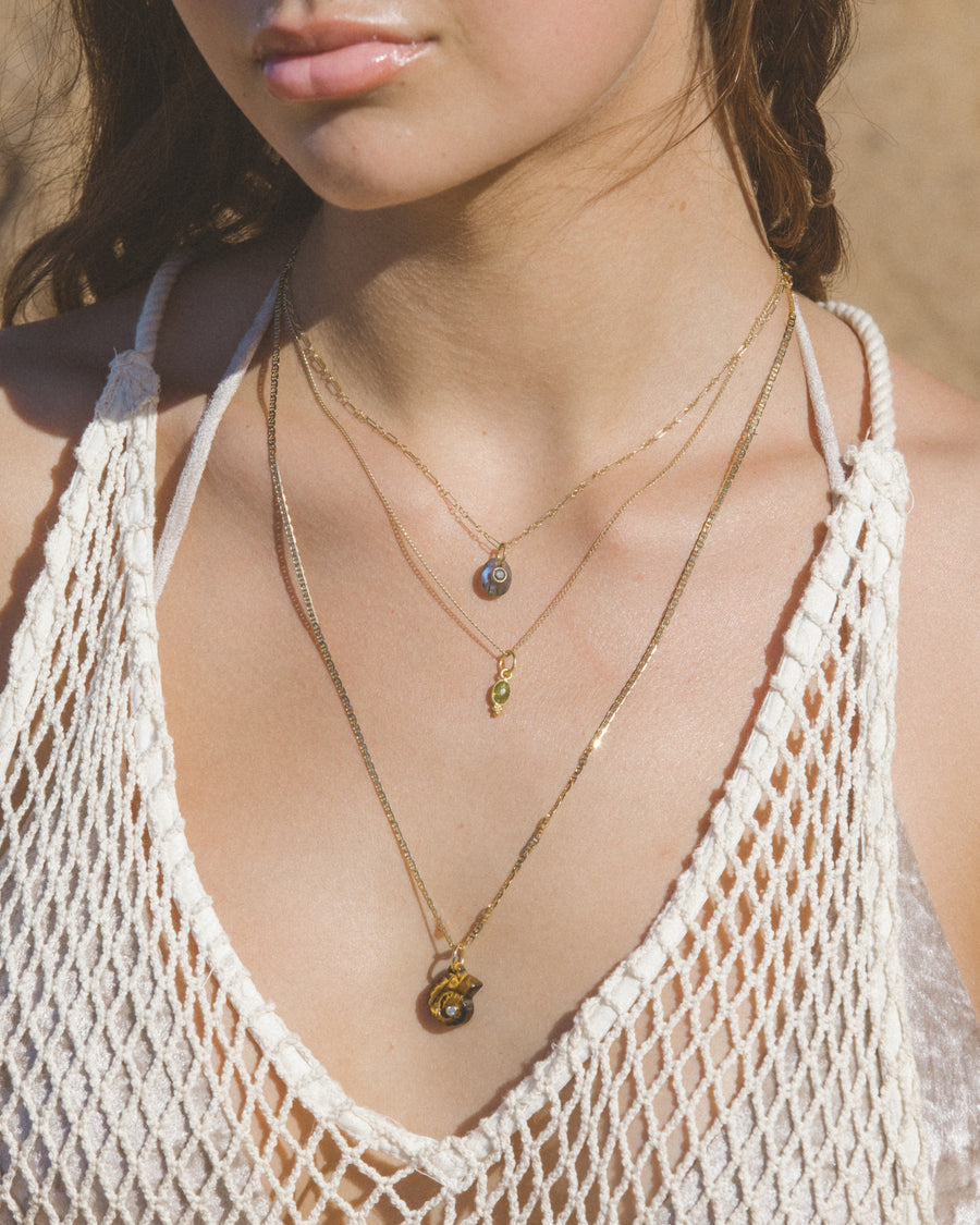 Child of Wild Jewelry Stonelight Labradorite + Moss Agate Necklace