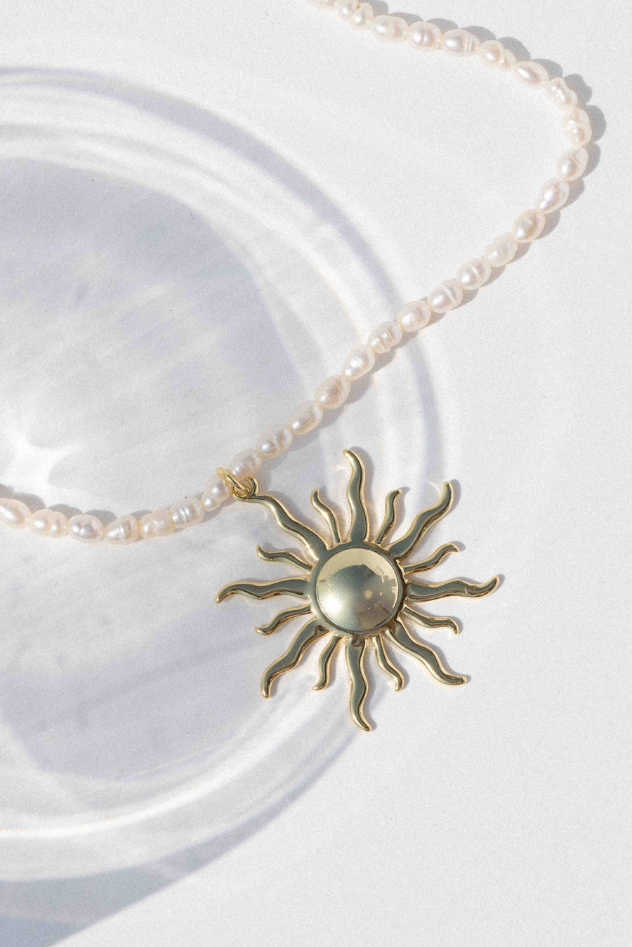 Child of Wild Jewelry Gold / 15 Inches Sun Rays Pearl Necklace