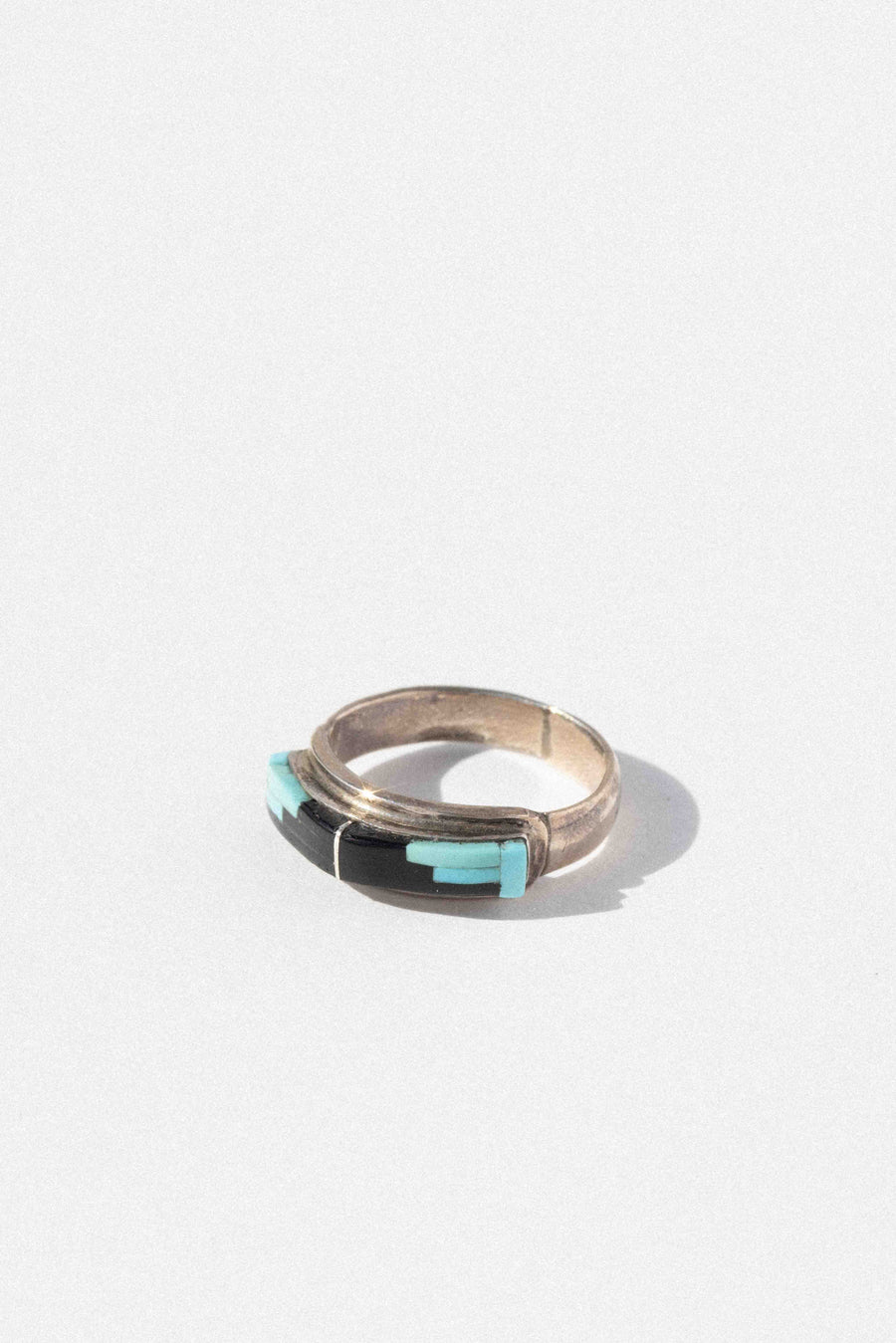 Ayman Jewelry Silver / US 5.5 Suni Antique Zuni Inlay Ring