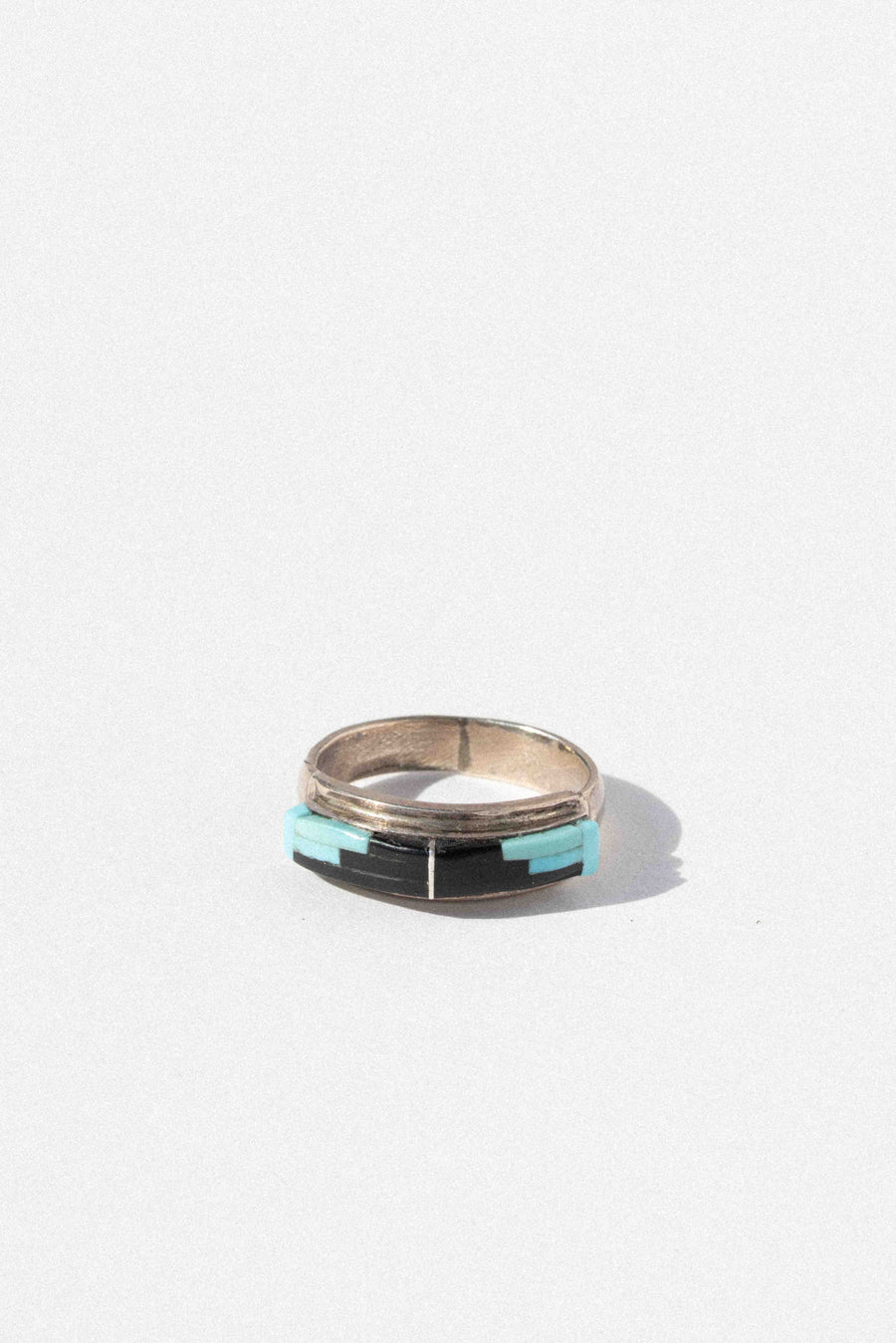 Ayman Jewelry Silver / US 5.5 Suni Antique Zuni Inlay Ring