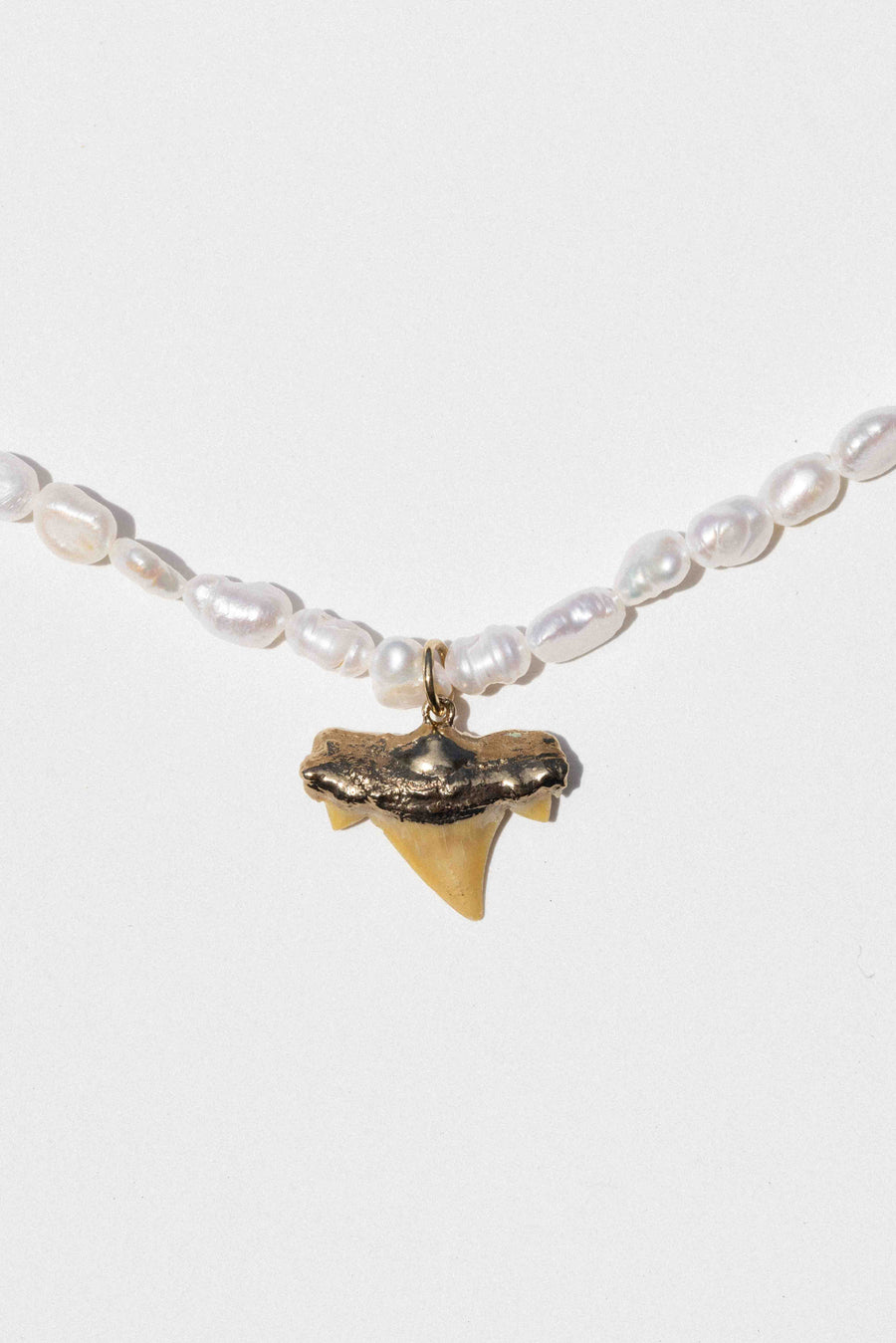 DLUXCA Jewelry Gold / 14 inches Sunwashed Sharktooth Necklace