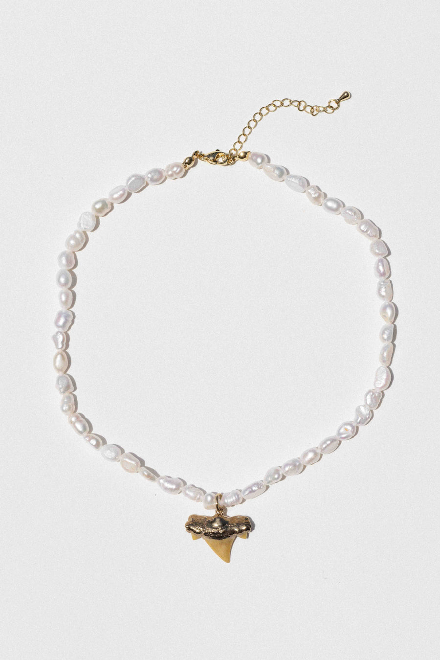 DLUXCA Jewelry Gold / 14 inches Sunwashed Sharktooth Necklace