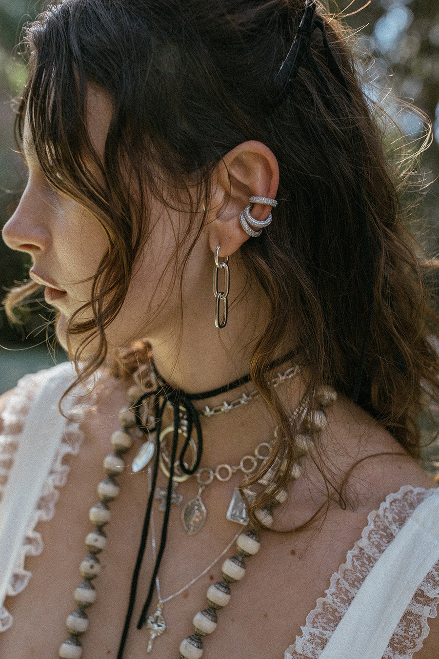 Goddess Jewelry Silver Sydney Chain Earrings