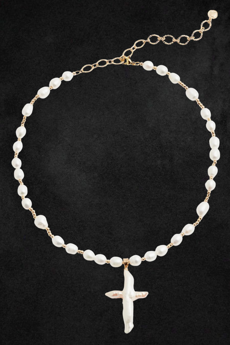 Child of Wild Jewelry Gold / 16 Inches Tahiti Pearl Cross Necklace